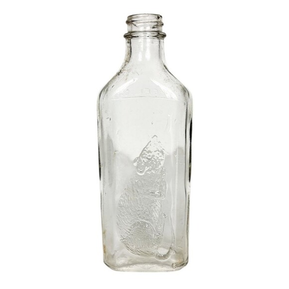 VTG MCM Cowley's Original Rat & Mouse Embossed Gothic Steampunk 2 Glass Bottles - Picture 8 of 13